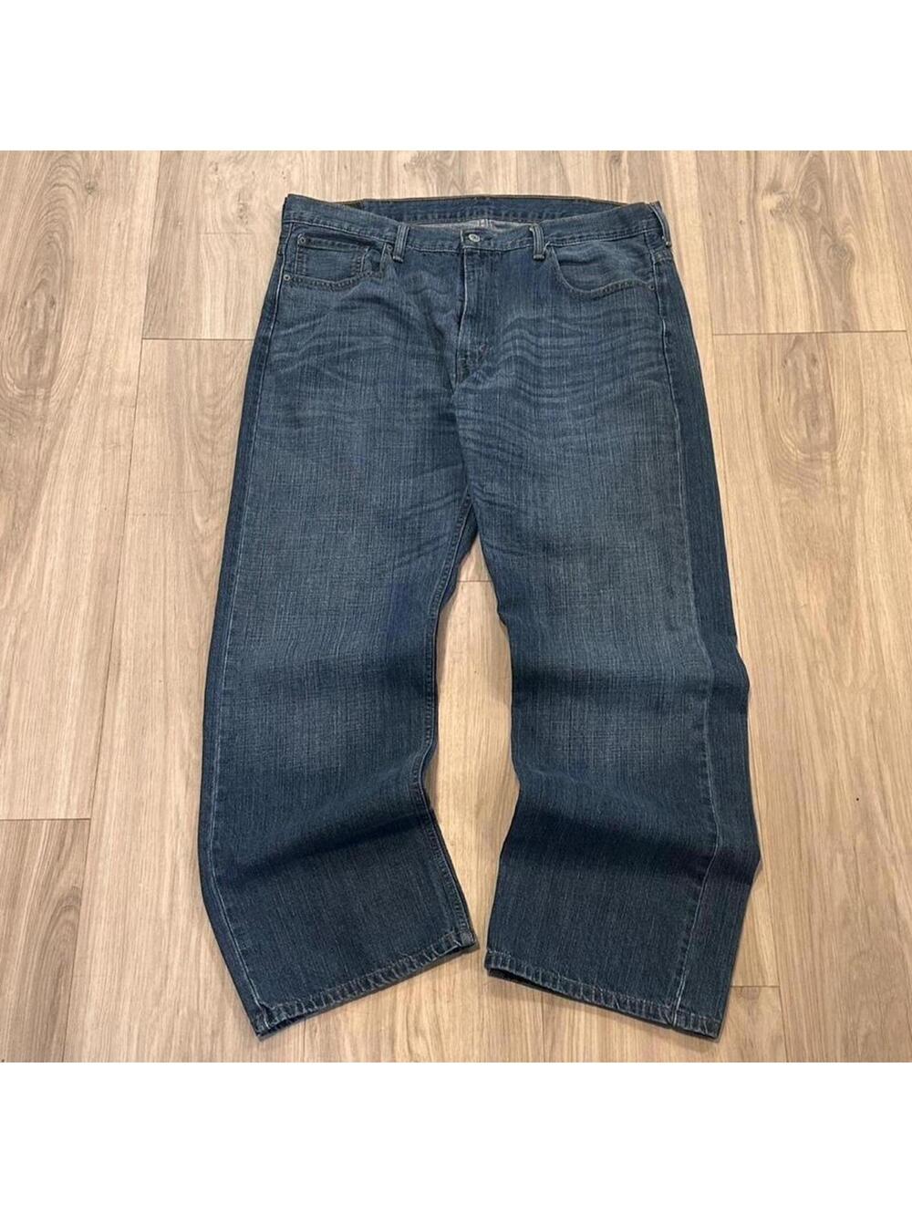 Y2K Skater Baggy Levi’s 569 Loose Straight Dark Wash Jeans - 38x32